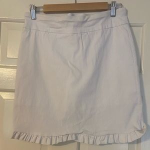 White Ruffle Skort